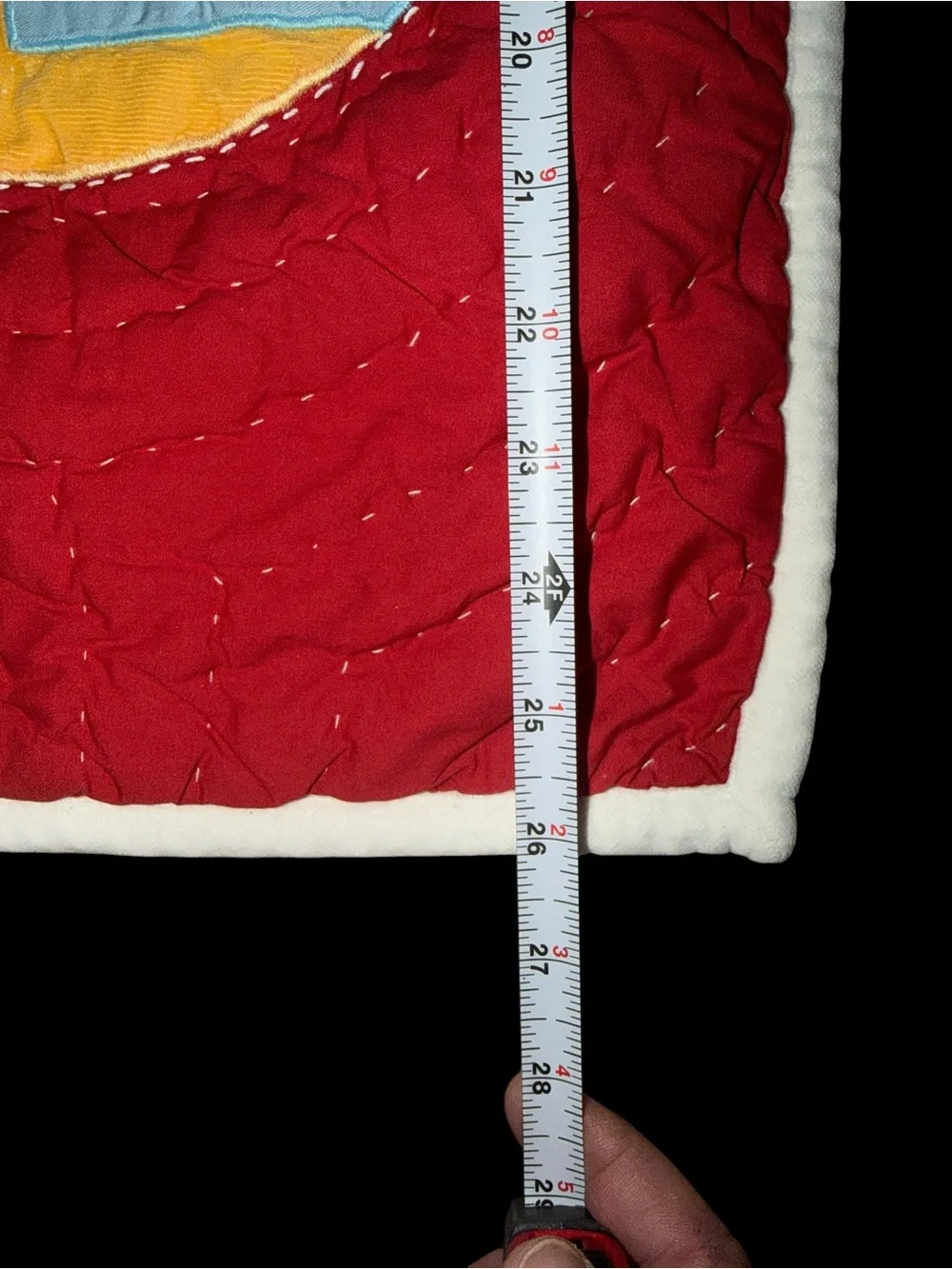Pottery Barn Kids Red Quilted Holiday Throw with Appliqué Circles
